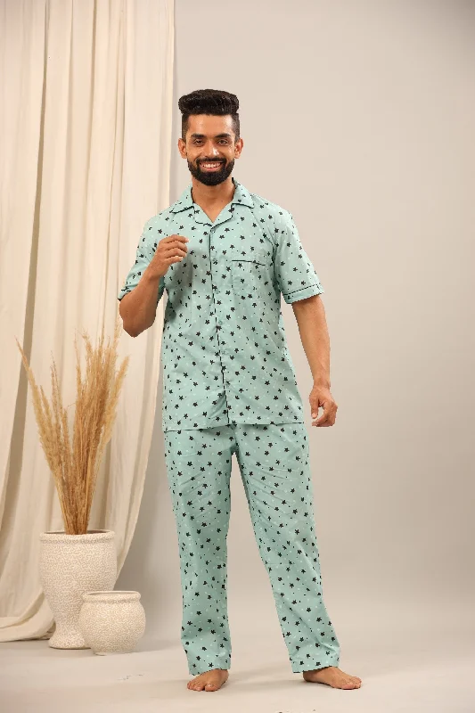 quick-dry men's pajamas for beach or poolsideTwinkling Stars Pajama Set for Men